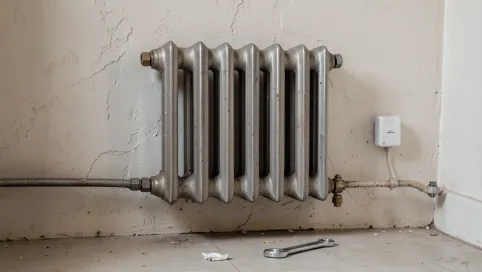 wymiana termostatu w grzejniku w bloku